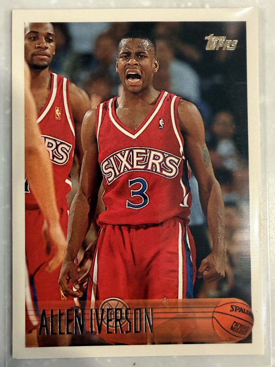 1996-97 Topps #171 Allen Iverson rookie card pulled from a sealed Series 2 pack